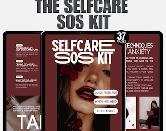 Self Care Ebook For Women Digital Self Care Workbook Emergency Self Care Guide Mental Health Journal Anxiety Relief Kit Planner PLR and MRR