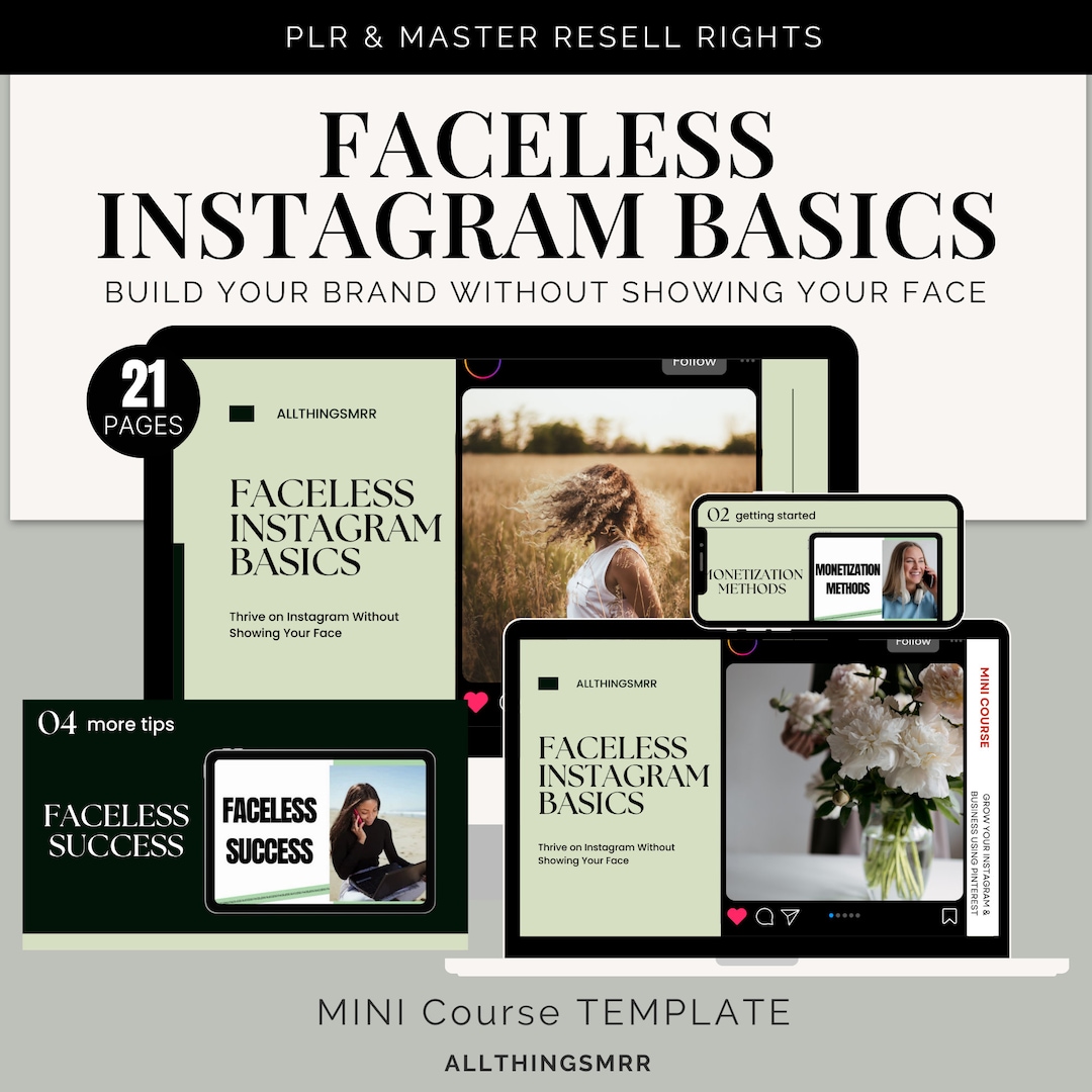 Faceless Instagram Basics Mini Course Mrr Canva Guide Plr Digital Product Instagram Marketing Faceless Instagram Basics Mini Course Mrr Canva Guide Plr Digital Product Instagram Marketing