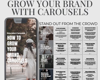 Instagram Carousel MRR Social Media Templates Marketing Carousels PLR Master Resell Rights Carousel Templates Faceless Instagram Marketing