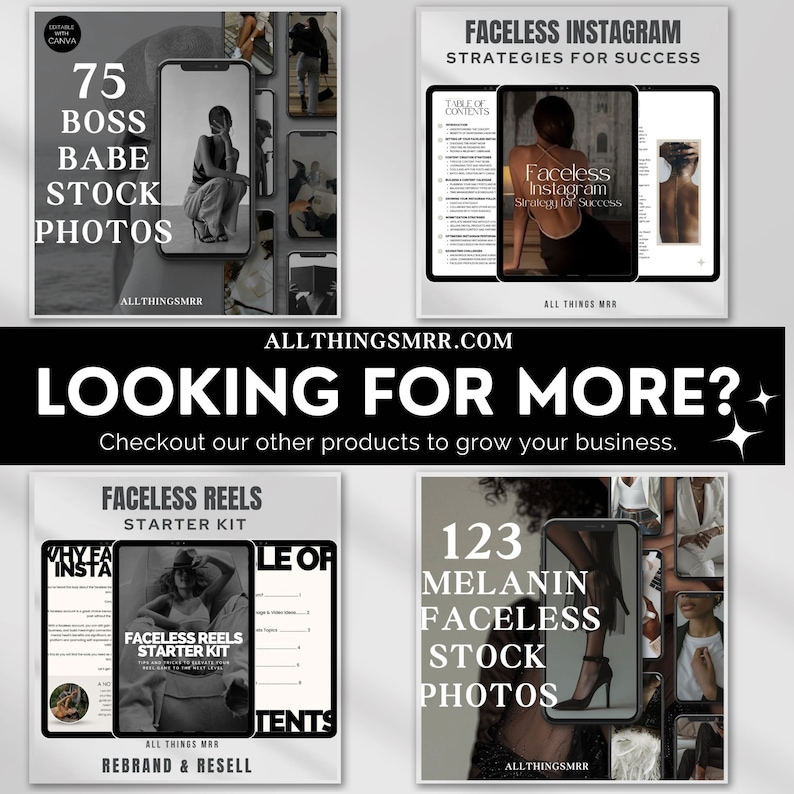 Faceless Marketing AI Stock Images MRR Stock Images Digital Products ...