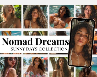 Fotos de beleza de praia: PNGs de Boss Babe, direitos de revenda master (produtos digitais)