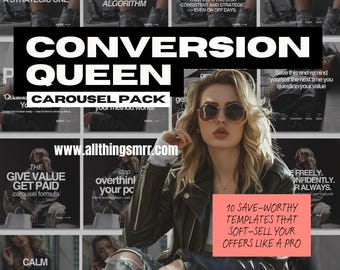 Instagram Carousel Templates: Digital Marketing, MRR & PLR Canva Designs (PDF Download