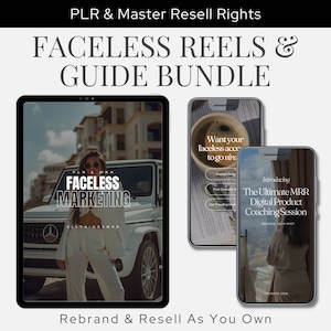 Faceless Marketing Guide MRR Faceless Digital Marketing Bundle Faceless Reels Master Resell Rights Instagram Reels PLR Digital Product