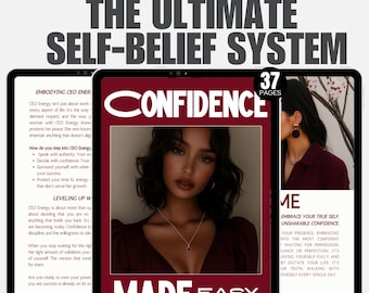 Confidence Mindset Guide: Self-Empowerment Workbook (Digital Download) PLR/MRR