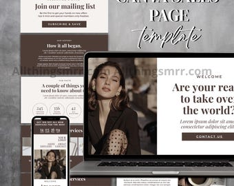 Canva Sales Page Template: Editable Design for Coaches (PLR & MRR)
