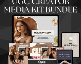 UGC Ersteller Media Kit: Canva Templates, Influencer Vereinbarung (PLR & MRR)