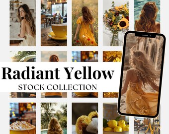 Yellow Stock Photos: Faceless Instagram Reels, MRR (Digital Download)