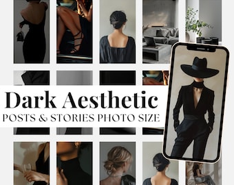 Dark Aesthetic Stock Images: Social Media Reels Templates (MRR)