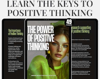 Positive Thinking Ebook Personal Growth Ebook Master Resell Rights PLR Digital Product Done For You Canva Ebook Selling Online Sale on Etsy