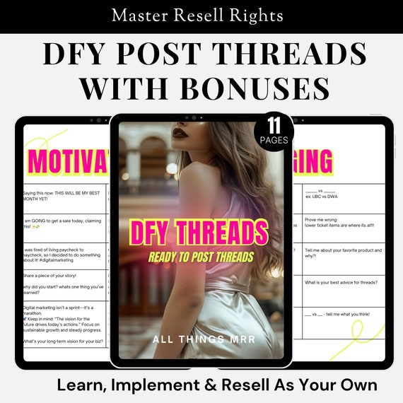 Threads Marketing: DFY Captions & Bonus Content (MRR)