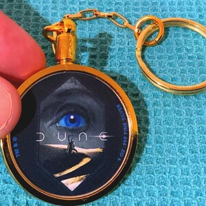 DUNE Blue Eyes Paul Atreides 1 oz Pure Silver Colorized Round Keychain