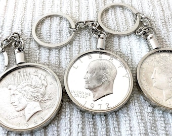 RAMKA 38 MM PASUJE DO breloczków Morgan, Peace, Ike Dollars (SREBRNA)