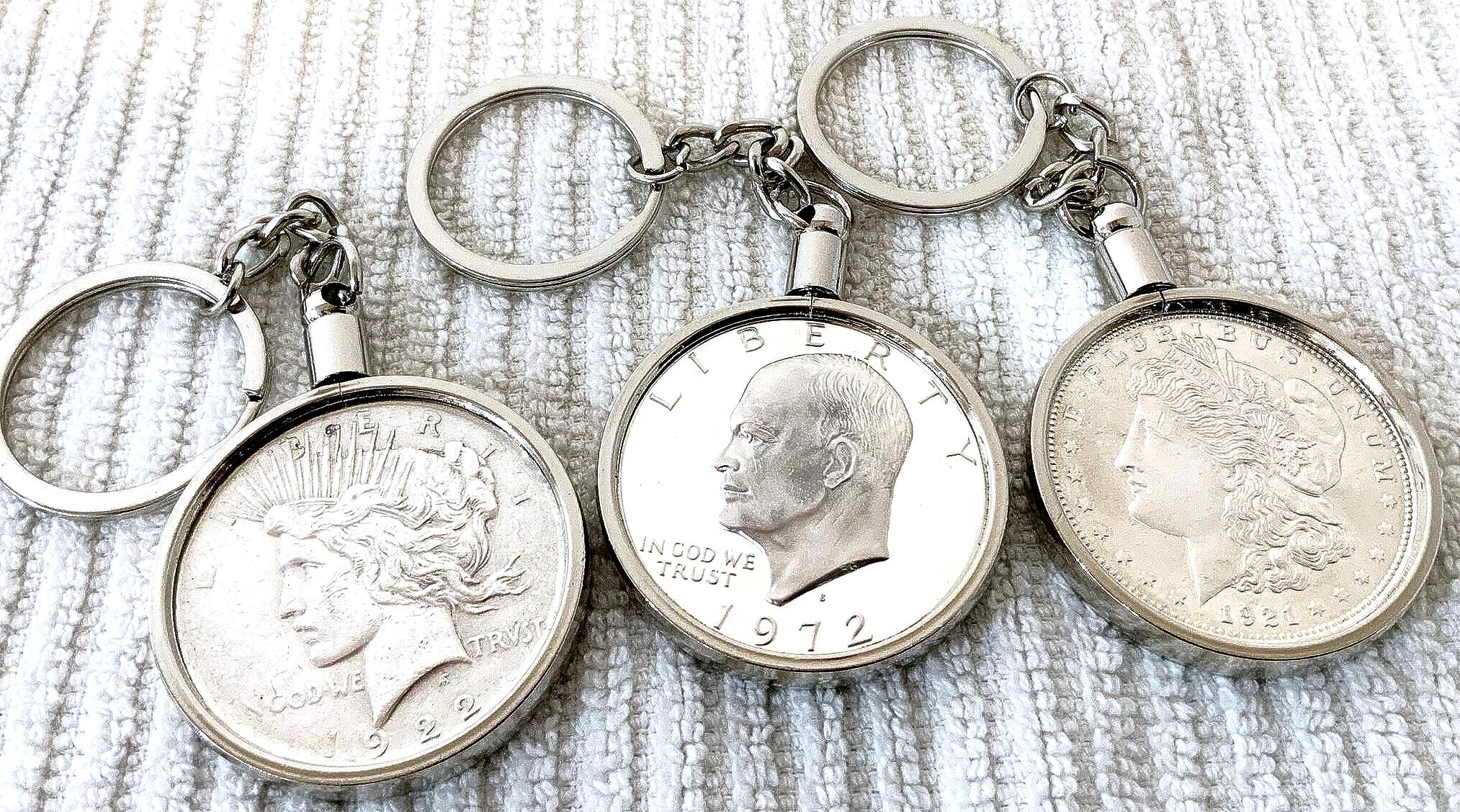 Morgan Silver Dollar Keychain - Etsy