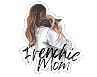 Adesivo de buldogue francês, adesivo de mãe francesa, decalque de francês, adesivo de francês, adesivos de escola veterinária, futuro veterinário está estudando, valentão