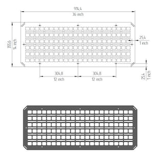 Molle Panels Vector DXF Files 14x 36 Inches  – Tactical Organizer for Custom Projects