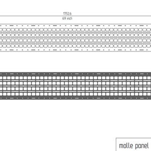 DIY MOLLE Panel DXF Files - 10x69 Inches (254x1752 mm) Custom Car Organizer for Under-Seat or Rear Cubby