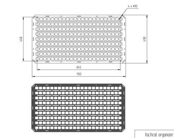 Gör-det-själv bakre Cubby Molle-panel: CNC-plasma/laser DXF-filer (490 x 950 mm)