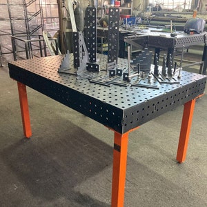 Precision CNC Welding Table Plans – 48x48x6 Inch DXF Files for Professional & DIY Metal Fabrication Projects