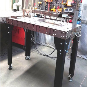 Welding Table Plans: 900x1800mm Workbench, PDF & DXF Files