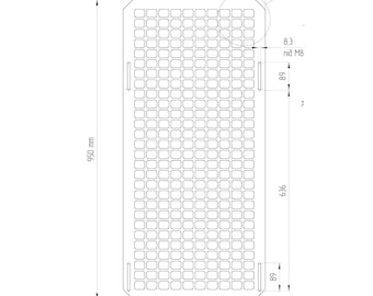 DXF file MOLLE Panel  950x490 mm – Easy Templates for Laser Cutting and CNC