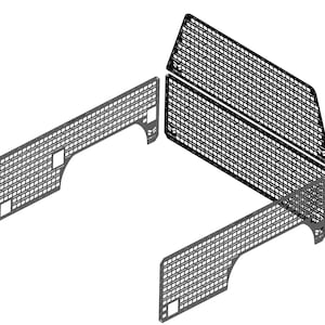 Peugeot Landtrek Molle Panel Organizer DXF File: 4x4 Truck Bed (Digital)