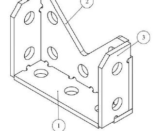 Archivo DXF de accesorios de soldadura / Corte CNC y láser / Accesorio de soldadura modular de bloque en V