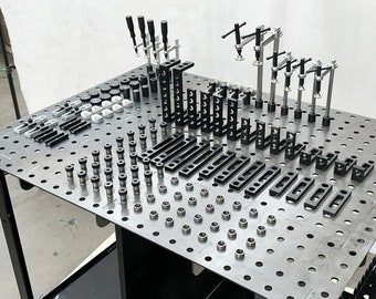 Welding table plans - precise DXF files for metal fabrication 30x72 inch. DIY metalworking projects.