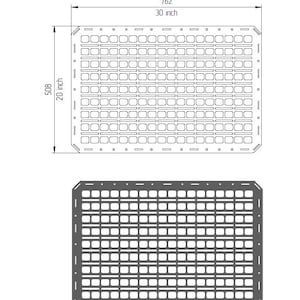 MOLLE Panel Vector Files: Tactical Organizer, 20x30 inch (DXF & PDF)