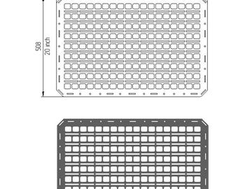 Molle Panels Vector DXF Files 20x 30 Inches (508 x 762 mm) – Tactical Organizer for Custom Projects