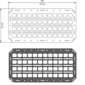 DIY Molle Panel 3D DXF Design: Custom Tactical Organizer (10&quot; x 20&quot;)
