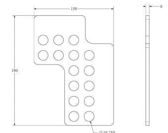 Archivo DXF de accesorios de soldadura / Corte CNC y láser / Fijación de soporte en T de precisión