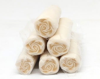 Warm White Rose Cane, Unbaked or Raw Polymer Clay Flower Millefiore