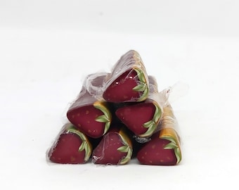 Red Strawberry Cane, Unbaked or Raw Polymer Clay Cane