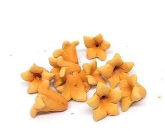 Puakenikeni Beads, Polymer Clay Perfume Flower Tree Beads, 10 Pieces