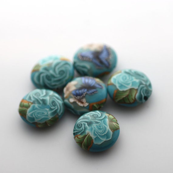 Polymer Clay Butterfly Beads 10 x 12mm Mixed 30 Pcs Art Hobby Jewellery Making