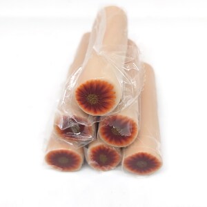 Rust Red Sunflower Cane, Polymer Clay Millefiore, Raw or Unbaked - Etsy