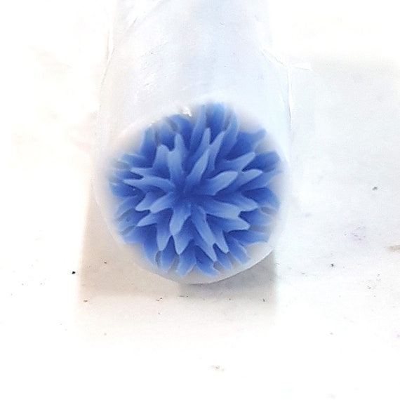 Blue Chrysanthemum Cane Polymer Clay Flower Navy Carnation Etsy