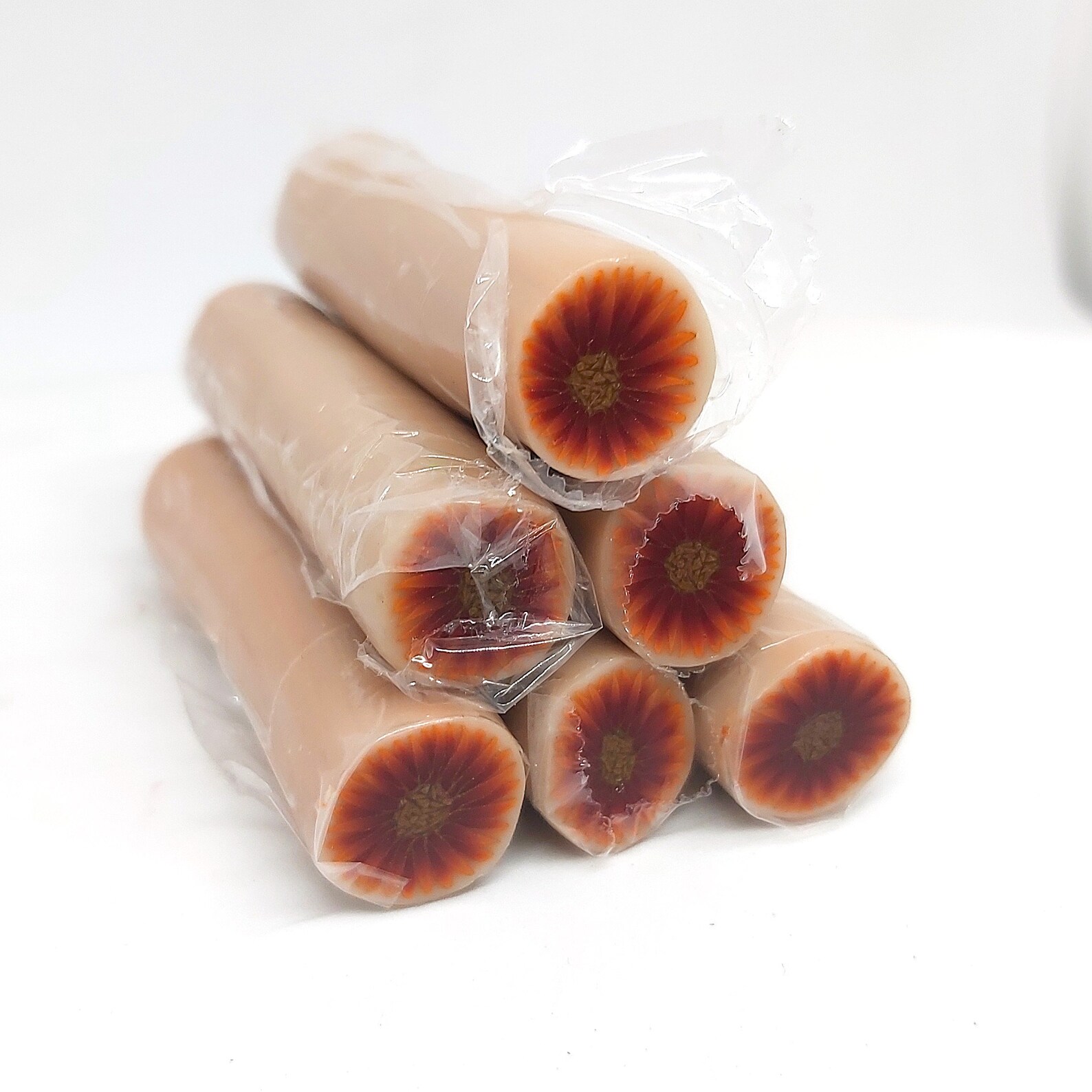 Rust Red Sunflower Cane Polymer Clay Millefiore Raw or - Etsy