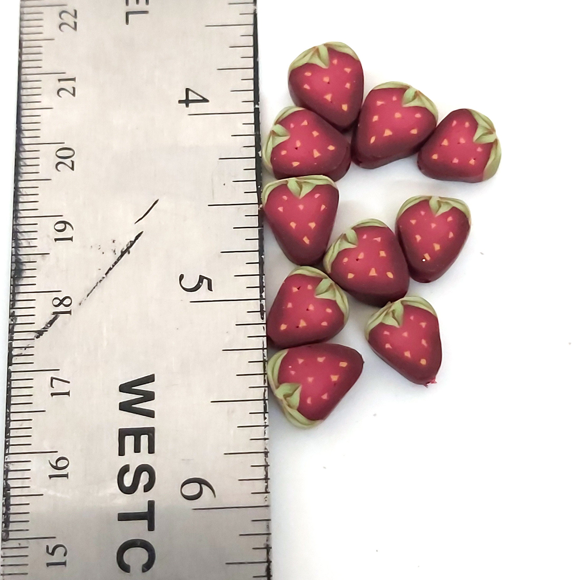 KitBeads 400pcs Polymer Clay Strawberry Beads Kawaii Fruit Slice Beads  Summer Sweet Food Red Berry Beads for Jewelry Making Bracelets Necklace Bulk