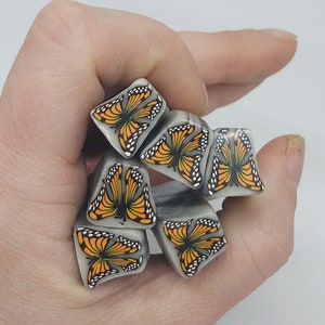 Monarch Butterfly Cane, Raw or Unbaked Polymer Clay Cane image 4