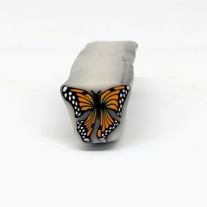 Monarch Butterfly Cane, Raw or Unbaked Polymer Clay Cane image 1