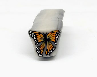 Monarch Butterfly Cane, Raw or Unbaked Polymer Clay Cane