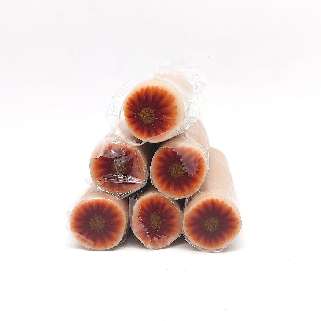 Rust Red Sunflower Cane, Polymer Clay Millefiore, Raw or Unbaked - Etsy