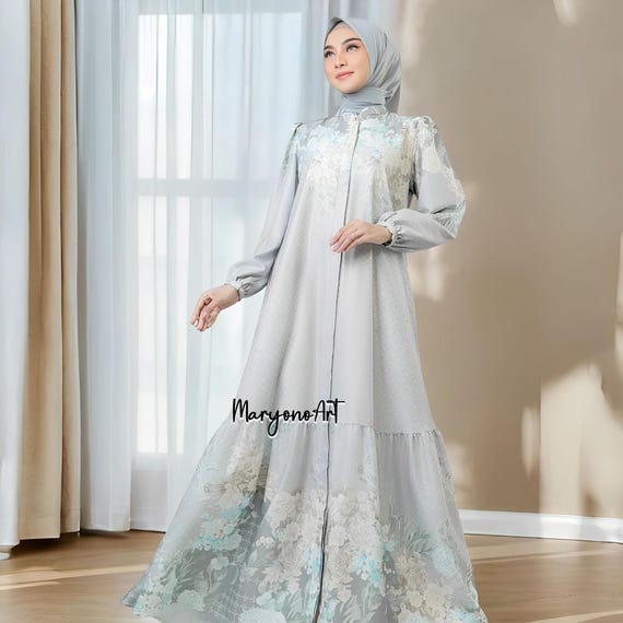 long sleeve striped maxi dress Stripe Loose Big Size Maxi Size Dresses Summer Plus Sizes Women Clothes Q3015 Gray