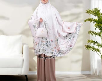 Premium Silk Alamanda Series Mukena per adulti Elegante, confortevole ed esclusivo, Mukena, abito da preghiera musulmano, abbigliamento da preghiera musulmano, abito da preghiera