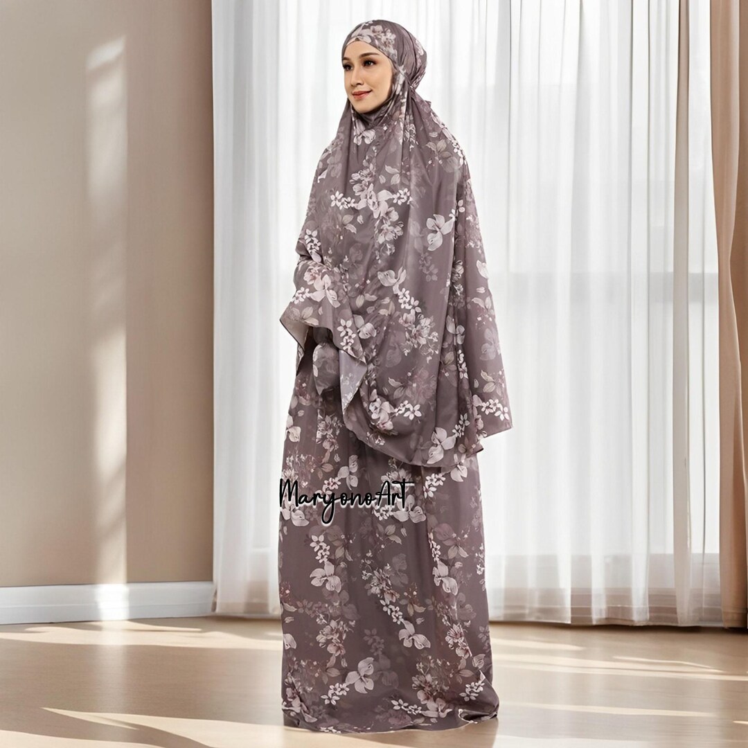 Sticker Varicha Varicha Xavia Elegant Brown Premium Travel Mukena,mukena,muslim Prayer ...