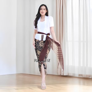Kutubaru Kebaya Cassandra Modern Short Sleeve Design with Embroidery,Bali Kebaya,Balinese Dress,Kebaya Bali,Bali Blouse,Balinese Kebaya