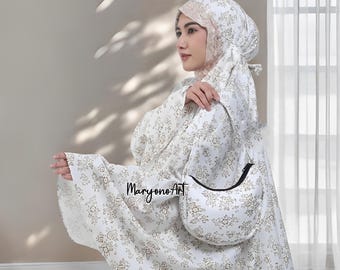 Premium 2-in-1 Adult Praying Mukena in Foil Cotton with Exquisite Lace Detail,Mukena,Muslim Prayer Dress,Muslim Prayer Attire,Prayer Outfit