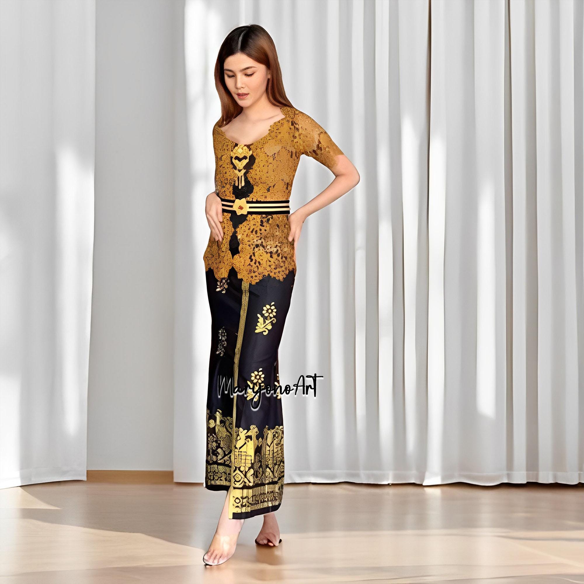 Modern Kebaya Set With Mermaid Skirt for Graduation and Wedding,bali Modern Kebaya Set With Mermaid Skirt for Graduation and Wedding,bali
