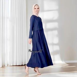 イスラム教徒の女性用プリーツドレス、ガミス、快適な素材とエレガントなデザイン、イスラム教徒のドレス、イスラム教徒のドレスウェディング、女性用イスラム教徒の服装